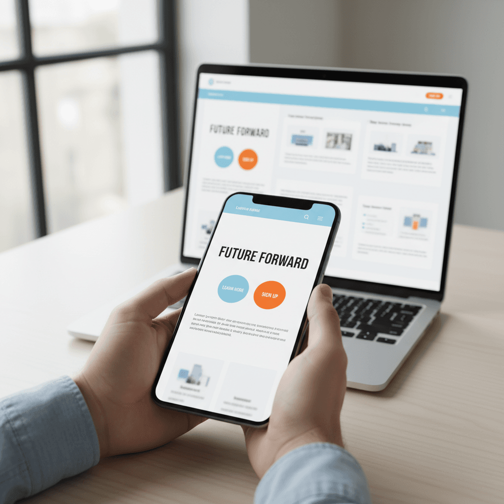 Landing page displaying perfectly on mobile and desktop devices